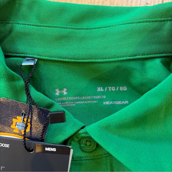 NEW Notre Dame Fighting Irish Under Armour HeatGear Polo Golf Shirt XL - Picture 4 of 7